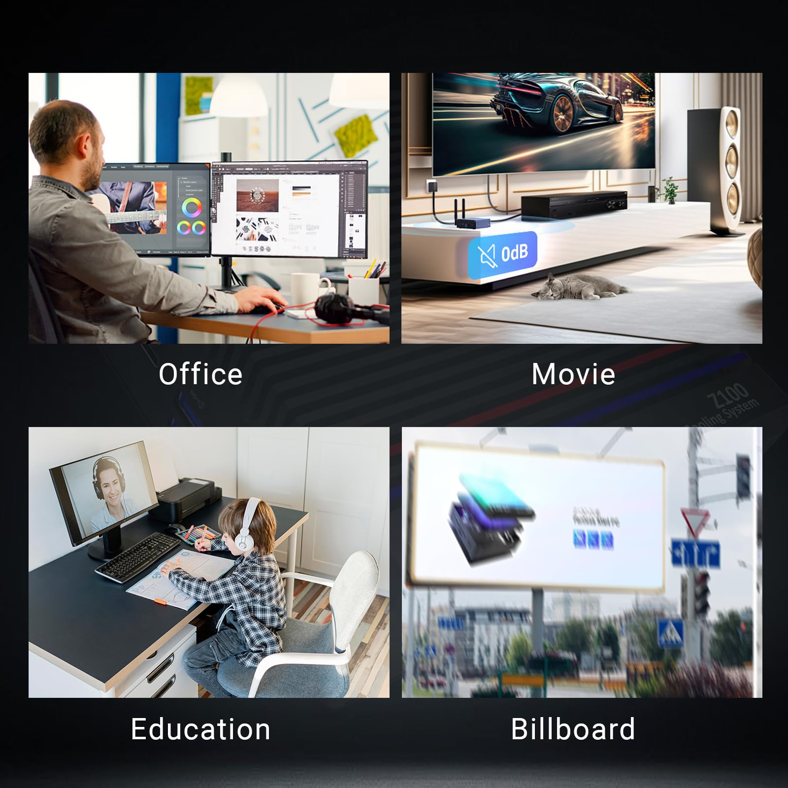 MINIX Fanless Windows 11 Pro Mini PC, Intel 12th Gen N300, NEO Z300-0dB 16GB DDR4, 512GB M.2 PCIe Gen3 x 4 SSD Micro Desktop Computer, 4K Dual Display/2.5G LAN, for Business Home office Multi-Tasking