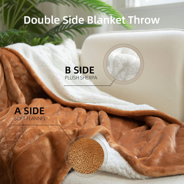 GOTCOZY Heated Blanket Electric Throw 130x160cm -Soft Silky Plush Heated Blanket with 6 Heat Settings & 10 Hours Auto-Off Timer For Home Office Use