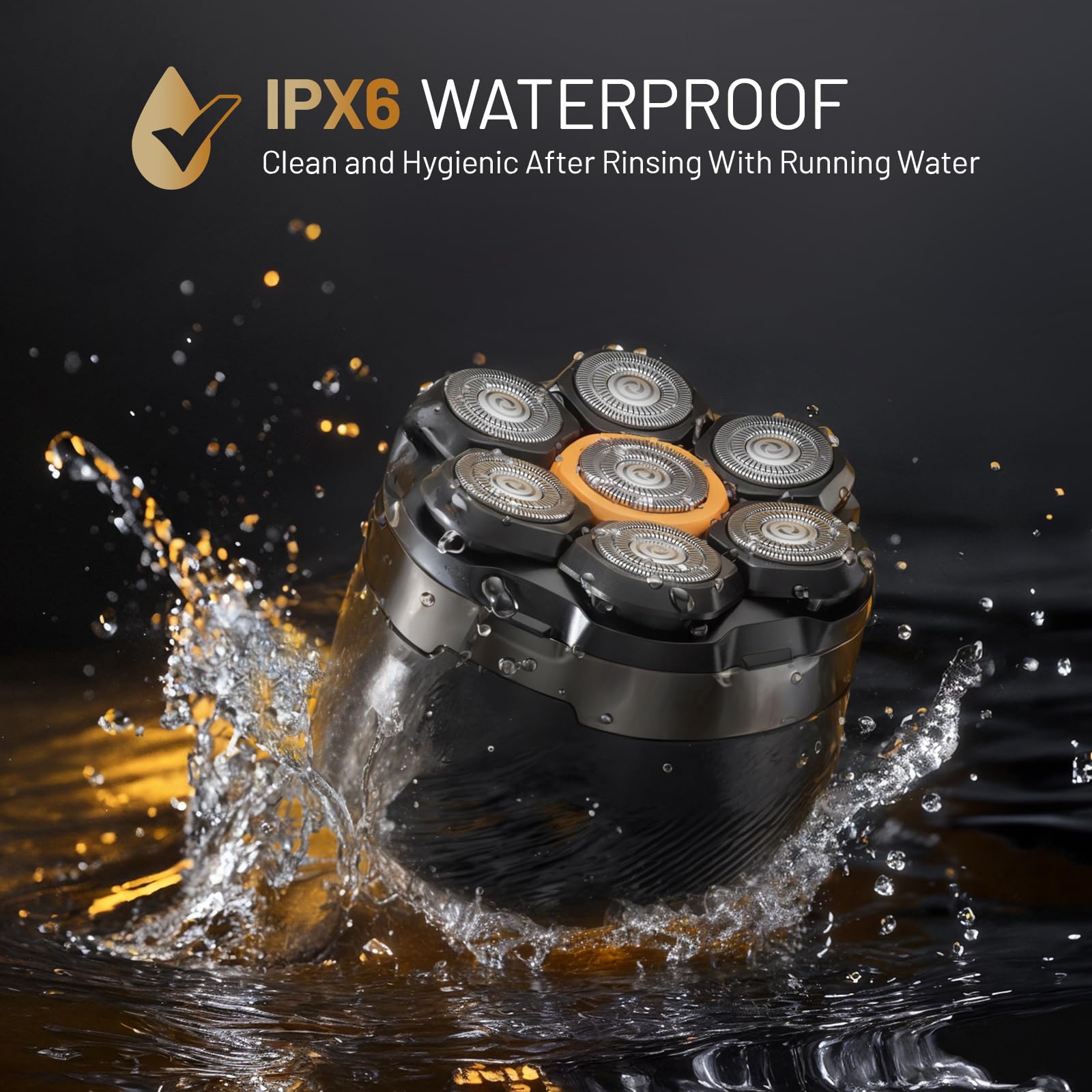 Head Shavers for Men, Dyoonoer Waterproof Cordless Head Shavers for Bald Men, Rechargeable 7D Flexible Electric Head Shaver with Magnetic Blade Head, Wet Dry Use Rotary Head Shaver with LED Display