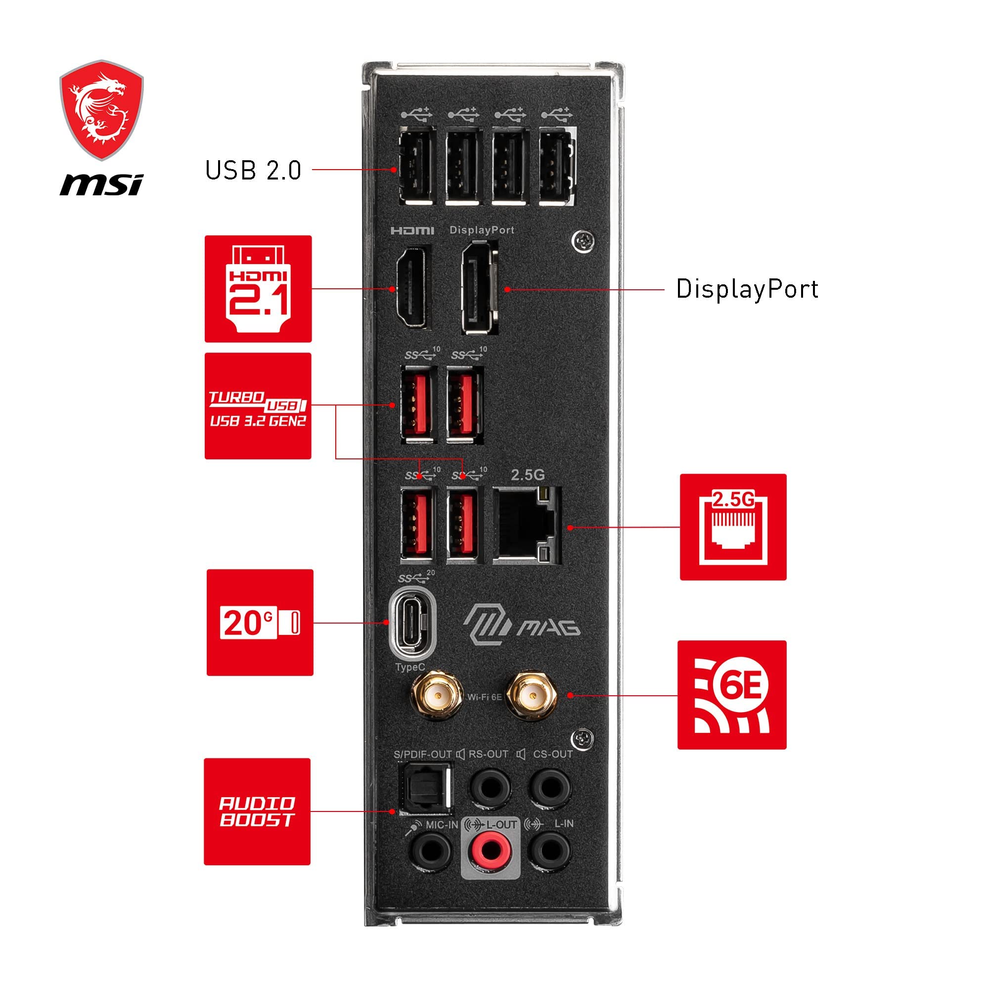 MSI B760 GAMING PLUS WIFI DDR4 Motherboard, ATX - Supports Intel 14th, 13th & 12th Gen Core Processors, LGA 1700 - DDR4 Memory Boost 5333+MHz/OC, 1x PCIe 4.0 x16, 2 x M.2 Gen4, 2.5G LAN, Wi-Fi 6E