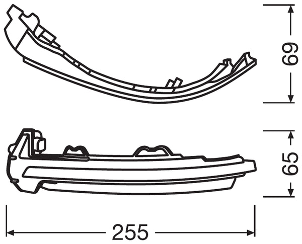OSRAM LEDriving dynamic LED mirror indicator for Audi A3 8 V, Audi S3 8 V, Audi RS3 8 V - Black Edition