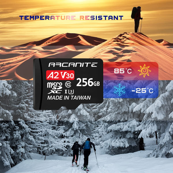 ARCANITE 64GB microSDXC Memory Card with Adapter - A1, UHS-I U3, V30, 4K, C10, Micro SD, Optimal read speeds up to 90 MB/s