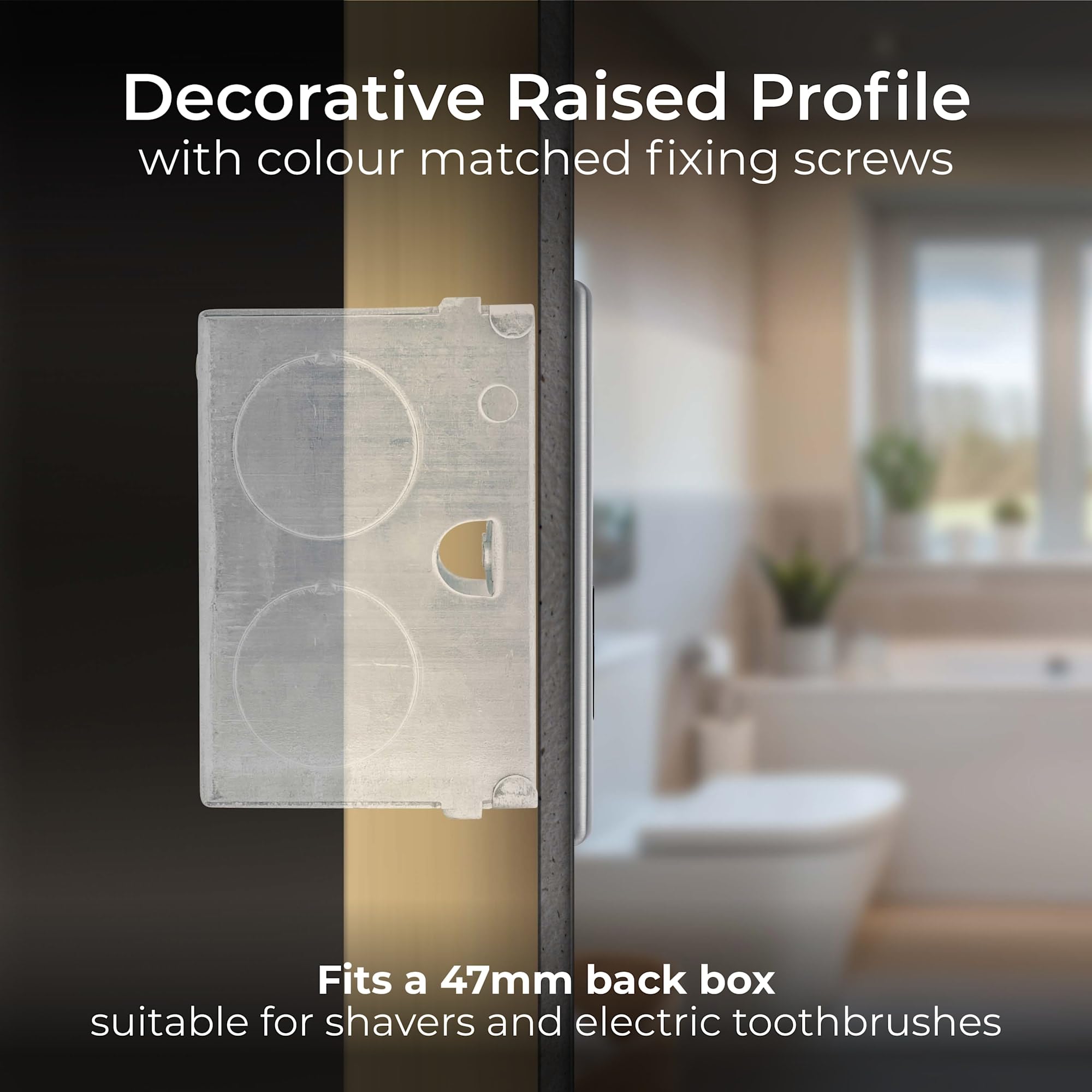 BG Electrical Cooker Switch with Socket and LED, Cooker Control Unit, Control Socket, Double Pole, Raised Profile, Round Edges, Nexus Metal, Brushed Steel, Grey Inserts, 45A, NBS70G