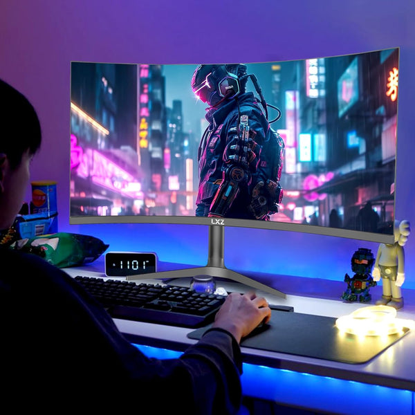 34 Inch Curved Monitor 1500R, 3440 * 1440 165Hz Gaming Monitor with FreeSync, Wide Viewing Angle, Display Port HDMI - Black