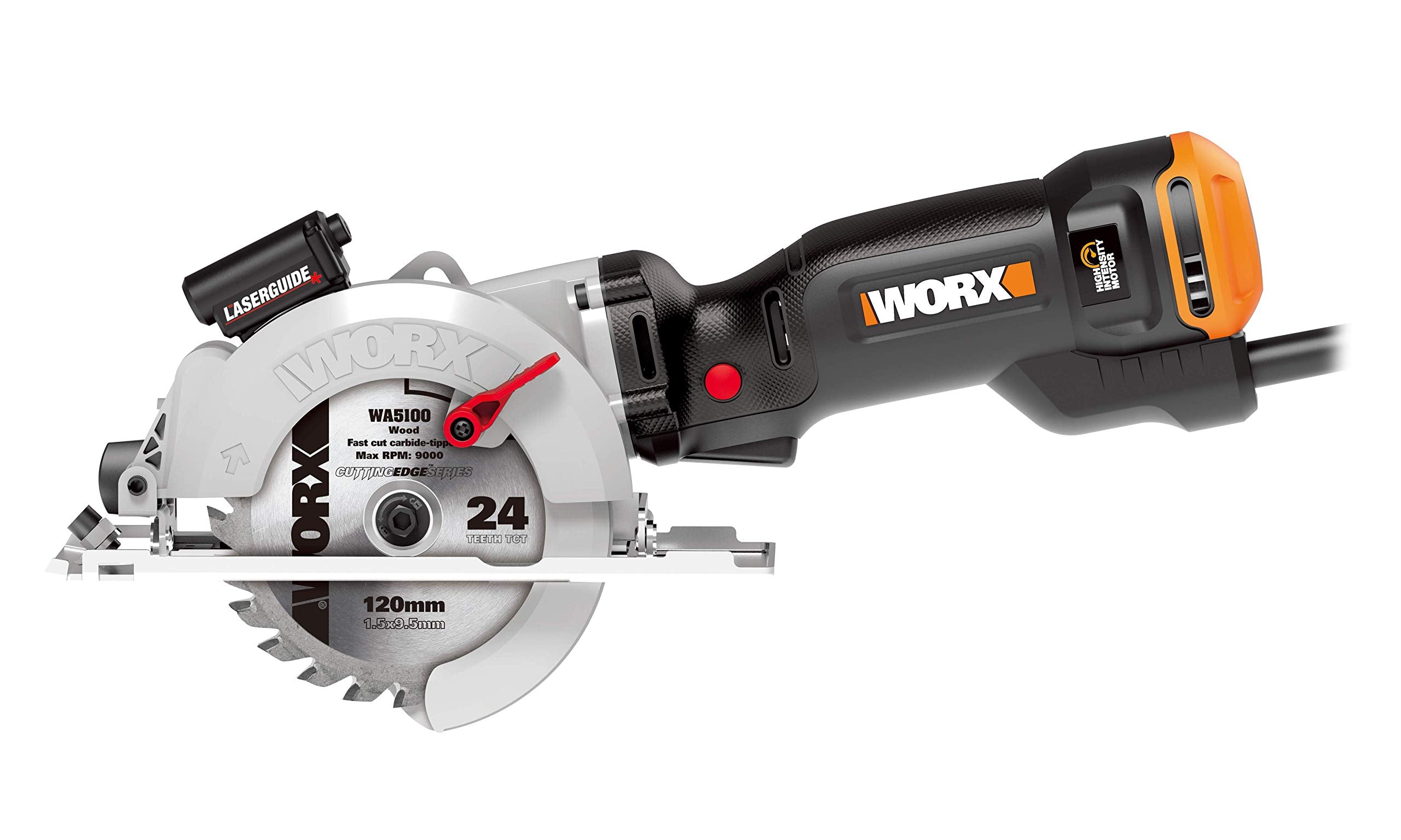 WORX WX439 500W 120mm Black and Orange Worx Saw Compact Circular Saw