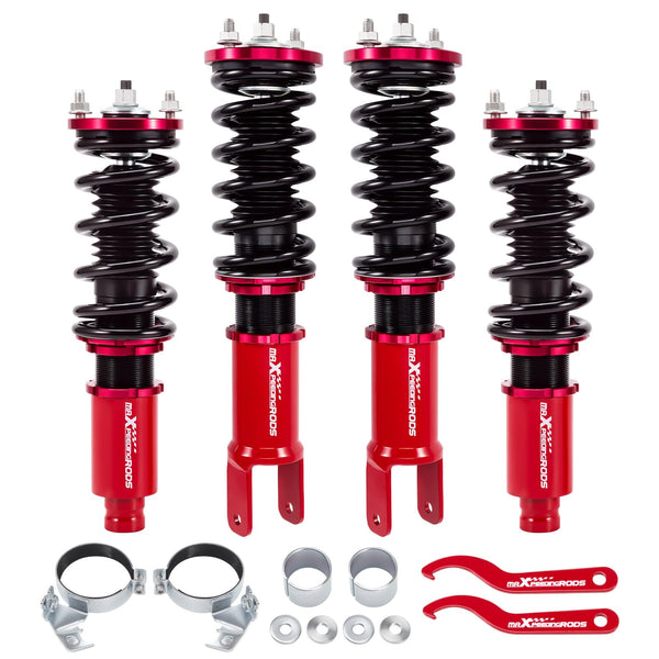 maXpeedingrods Coilovers for Honda Civic 1988-2000, for Honda CRX del Sol 1992-1995, for Acura Integra 1990-2001, 24 Levels Damper Adjustable Struts, Height Adjustable T6 Upgraded Lowering Kit