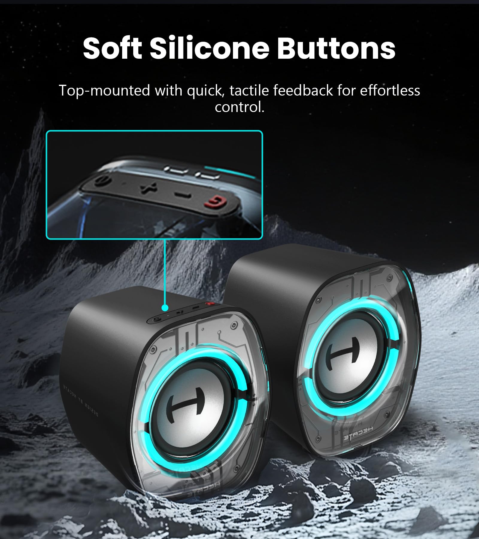 Edifier G1000 II Desktop Computer Speakers for Gaming, 2.5" Full-Range Driver & Enhanced Bass, Bluetooth 5.4 with USB-C/AUX, 9 Dynamic RGB Lighting Modes, Compact for PC/PS5/Switch - Black