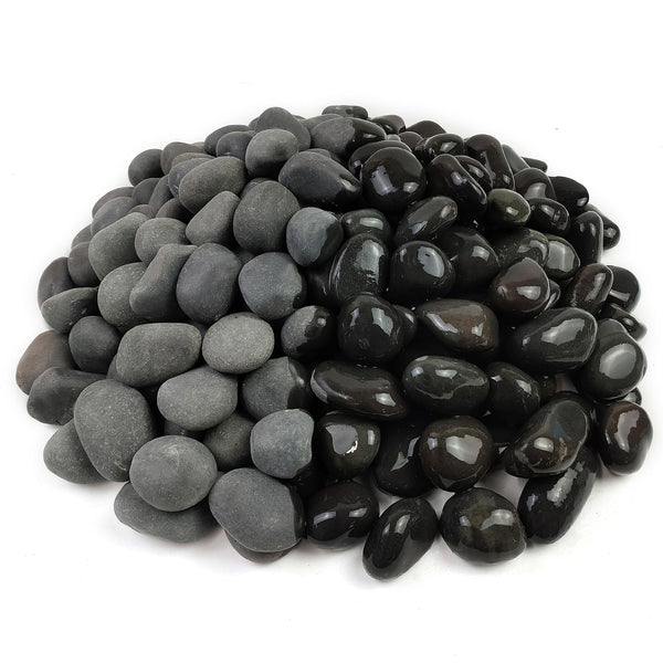 FANTIAN 20 lbs Black Stones for Garden,2-4 cm Decorative Black Pebbles for Plant Pots, Ponds, Water Features, Aquarium, Borders and Ground Cover