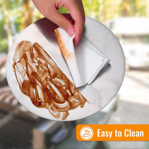 HULISEN 8.5-Inch Burger Press, 2.5 lbs Heavy Duty Bacon & Grill Press, Stainless Steel Smashed Burger Press, Round Smasher with Wood Handle, BBQ Griddle Accessories for Hamburger, Steak, Meat…