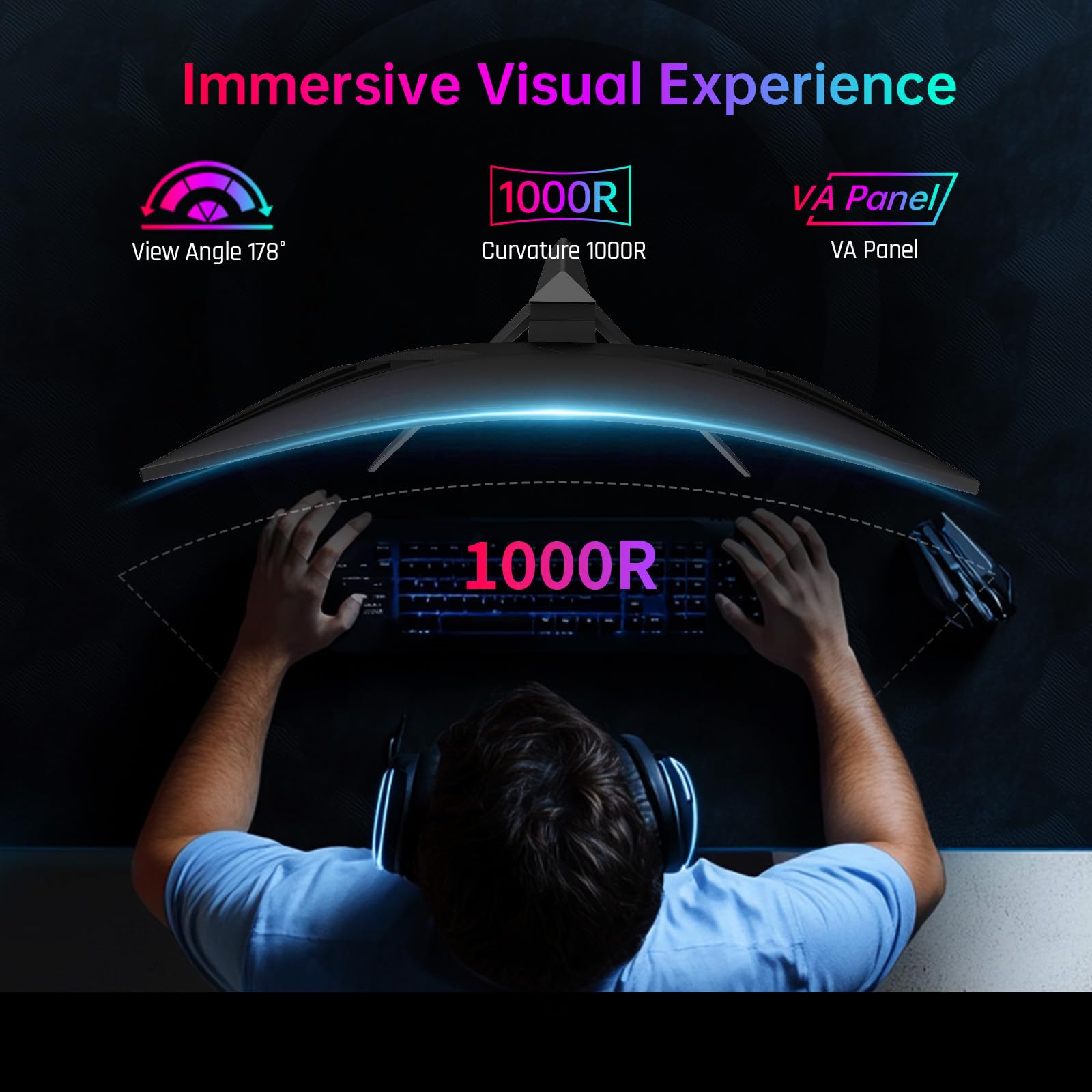 KTC Flat 32 Inch Monitor, QHD 1440P 2K@100Hz IPS Large Computer Monitor, Ultra Thin Bezels, Anti-Blue Light, HDR10, 103% sRGB, 86% DCI-P3, 350 Nits, 3ms MPRT, Adaptive Sync for Working and Gaming