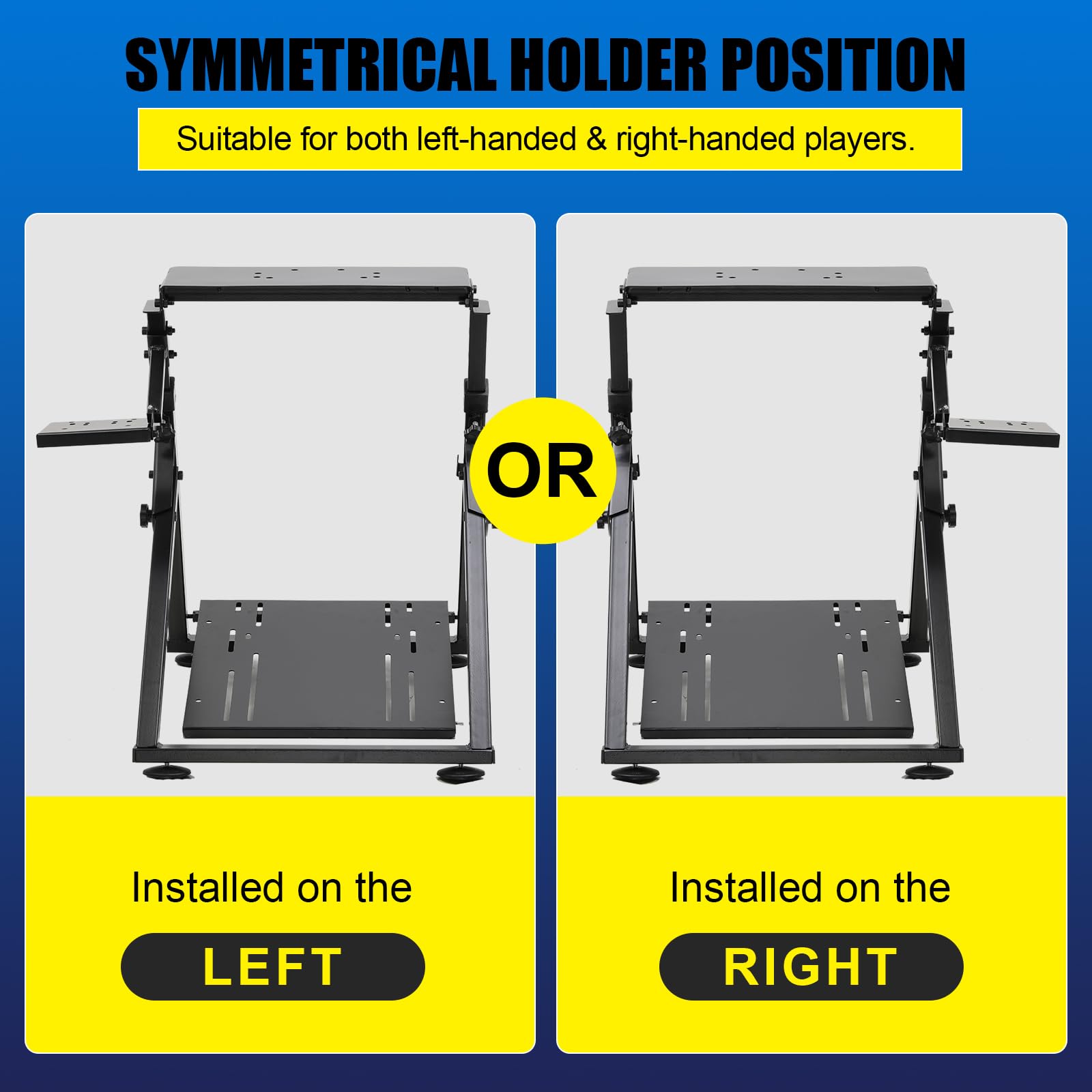 GTPLAYER Steering Wheel Stand for G25 G27 G29 G920 Foldable Racing Gaming Wheel Stand with Adjustable Height/Angle, Driving Simulator