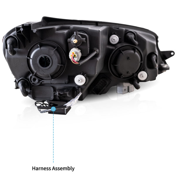 VLAND Headlights Compatible with Golf 7 MK7 TDI TSI 2013-2017, Front Lights with Sequential Indicator, Red Line Headlamps