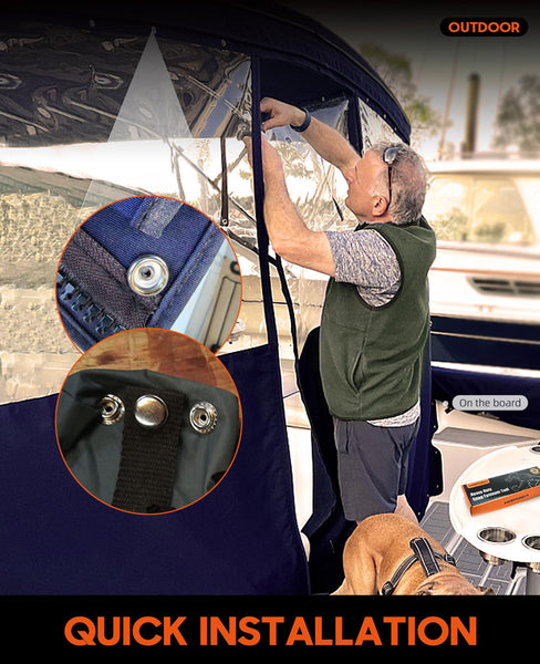 Heavy Duty Snap Fastener Tool Adjustable Vice Grip Snap Setter Tool Includes 40 Sets 15mm Snaps for Boat Cover, Replacing Metal Snaps, Repairing Boat