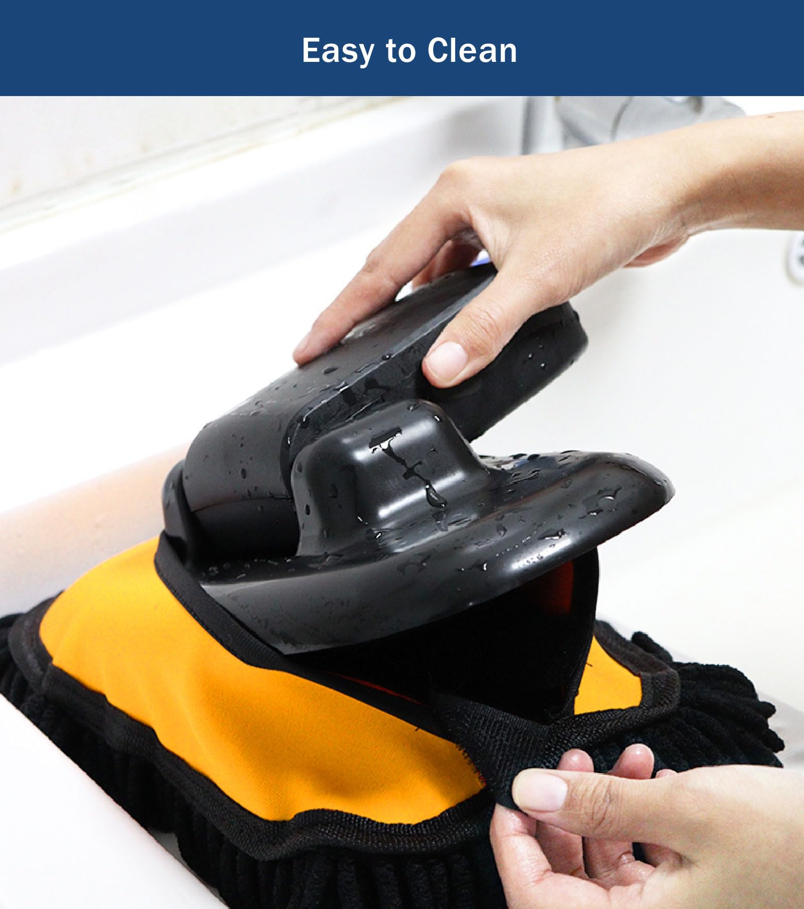 YeewayVeh Car Wash Brush, 43" Extendable Car Wash Brush Mop with Long Handle, 15 Degree Curved Soft Car Cleaning Brush kit with Extra Microfiber Brush Head for Truck SUV Cleaning, Orange