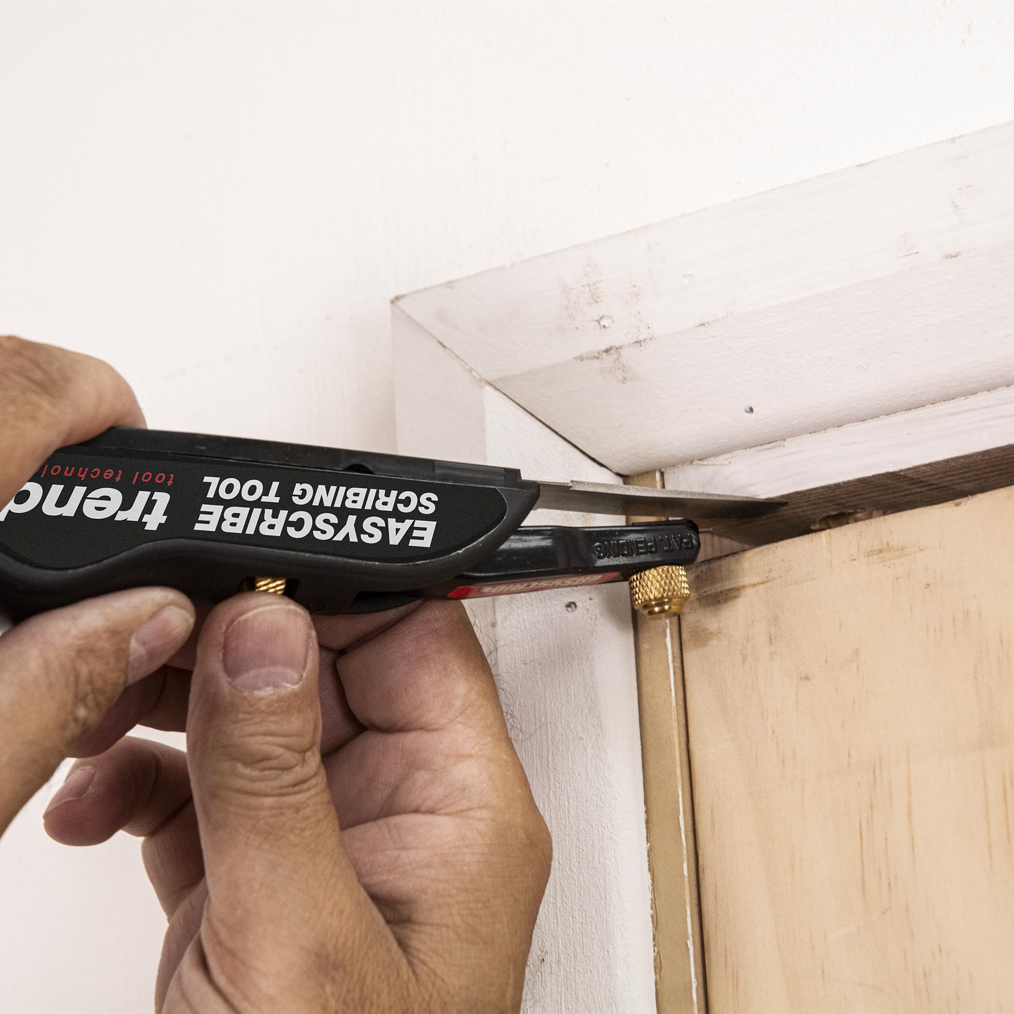 Trend EasyScribe Scribing Tool - Versatile and Accurate Scribing Solution for Carpenters, Joiners, Tilers, Kitchen and Shop Fitters, E/SCRIBE, Black, 1 Count (Pack of 1)