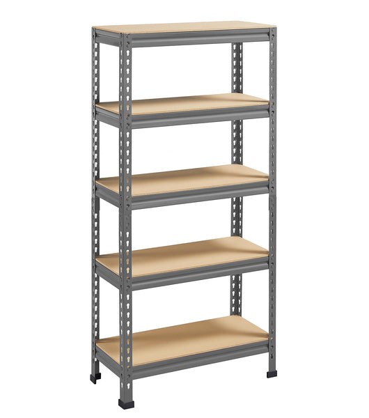 Yaheetech 5 Tier Garage Shelving Units, Heavy Duty Racking shelves, 150KG Per Shelf/750KG Capacity, 70cmx30cmx150cm（LxWxH,Dark Gray