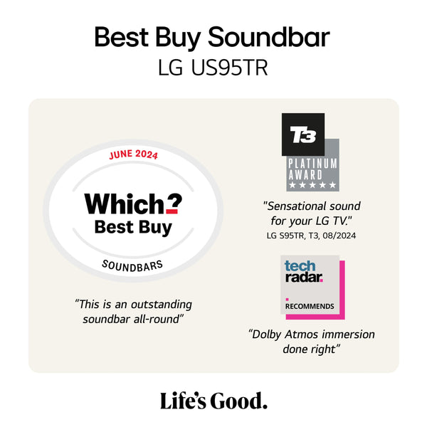 LG USC9S Bluetooth Soundbar for TV with Dolby Atmos & Wireless Subwoofer 3.1 channel