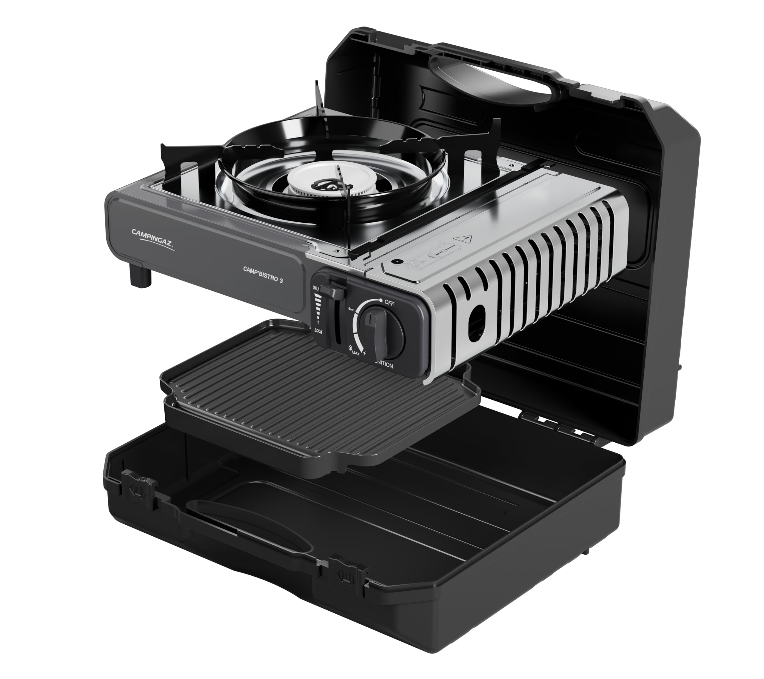 Campingaz Camp Bistro Stove, 1 burner, camping stove, 2200-watt capacity, compact outdoor cooker, includes carry case for easy transport