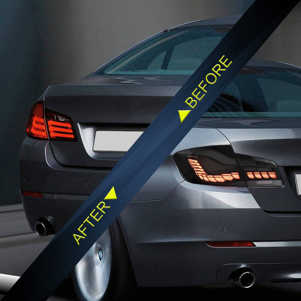 VLAND OLED Rear Lights Compatible with 2013-2018 BMW 3 Series F30 F35 F80 320i 328i 335i Sedan (Not for F31 F34), Tail Lights with Sequential Indicators, E-mark, Red