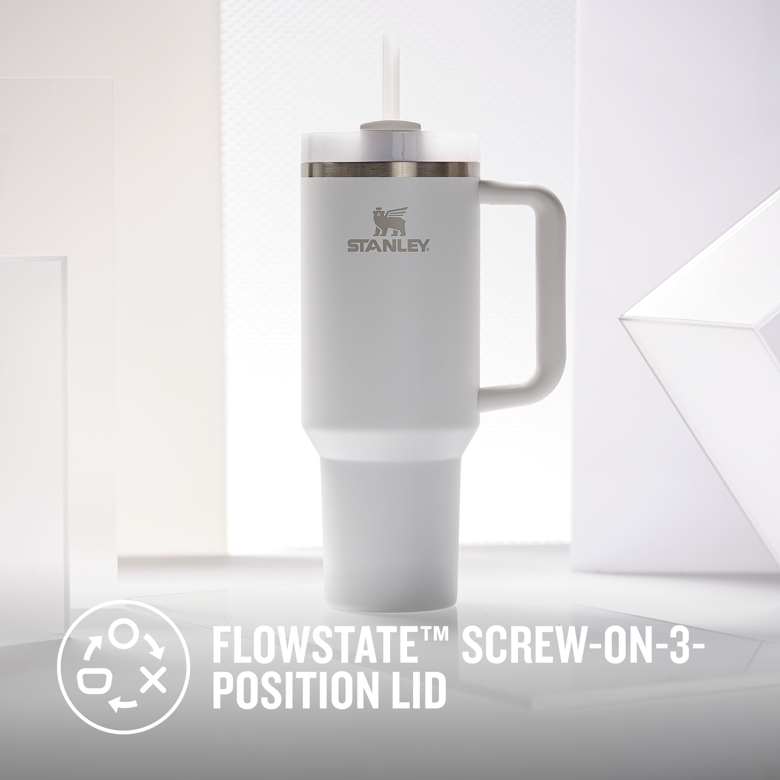 STANLEY Quencher H2.0 Flowstate Tumbler 1.2L - Cold for 11 Hours - Iced for 48 Hours - Metal Water Bottle with Straw, Handle and Lid - Dishwasher Safe - Travel Mug for Cold Drinks