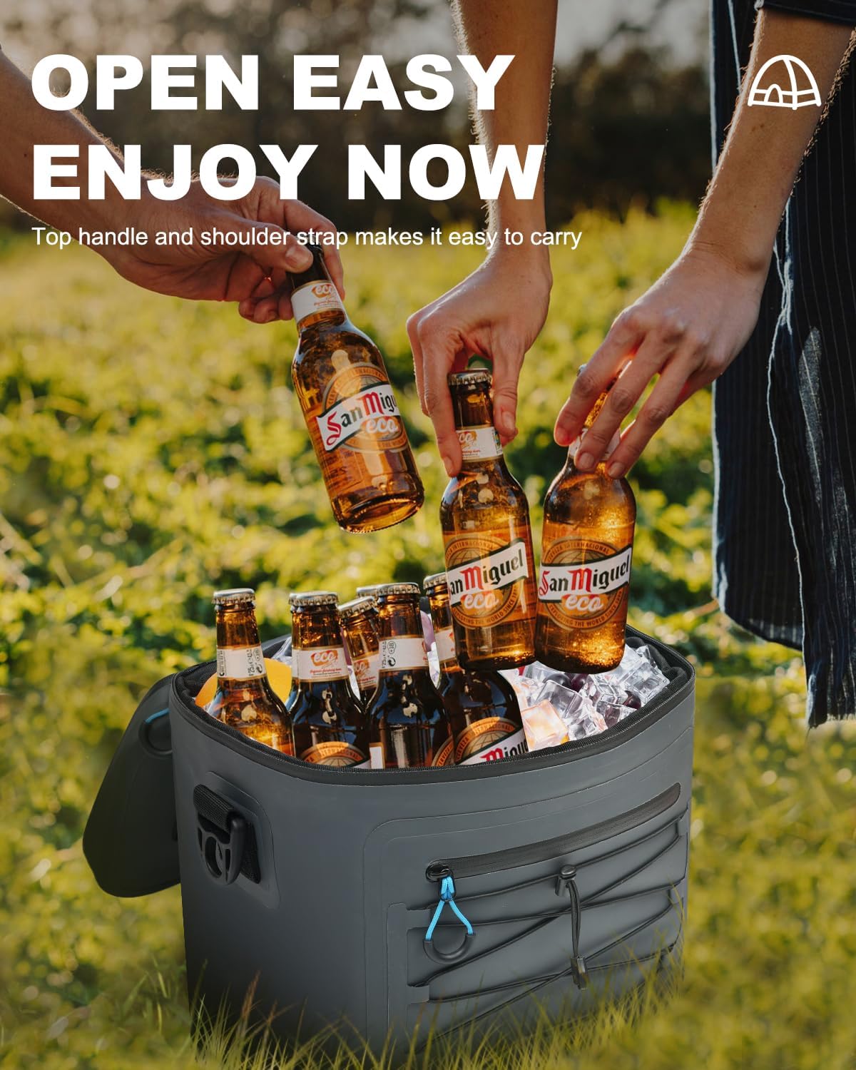 YULEEE 7/15/20L Insulated Cooler Bag - Large Multi-Functional Picnic Lunch Bag for Men & Women,Waterproof Leakproof Perfect for Beach, Family,Travel, Camping, Work,BBQ,and Outdoor Activities