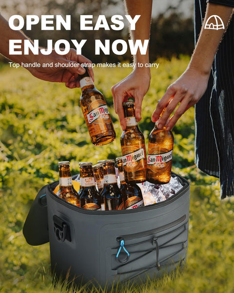 YULEEE 7/15/20L Insulated Cooler Bag - Large Multi-Functional Picnic Lunch Bag for Men & Women,Waterproof Leakproof Perfect for Beach, Family,Travel, Camping, Work,BBQ,and Outdoor Activities