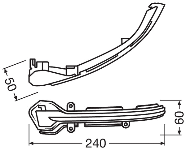 OSRAM LEDriving dynamic LED mirror indicator for Audi A3 8 V, Audi S3 8 V, Audi RS3 8 V - Black Edition