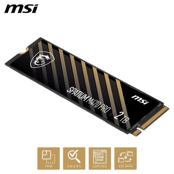 MSI SPATIUM S270 SSD 480GB - SATA 3 2.5" Solid State Drive, 500MB/s Read & 450MB/s Write, 3D NAND, Built-In Data Security, MSI Center - 5 Year Warranty (250 TBW)