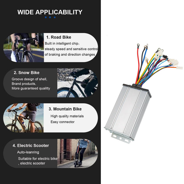 Kunray 48V 2000W Electric Go Kart Motor 4300RPM Electric Motor Kit High Speed Brushless DC Motor with 3 Speed Twist Throttle, Electric Dirt Bike Motor, for Scooter Motorcycle DIY Part (No Bracket)