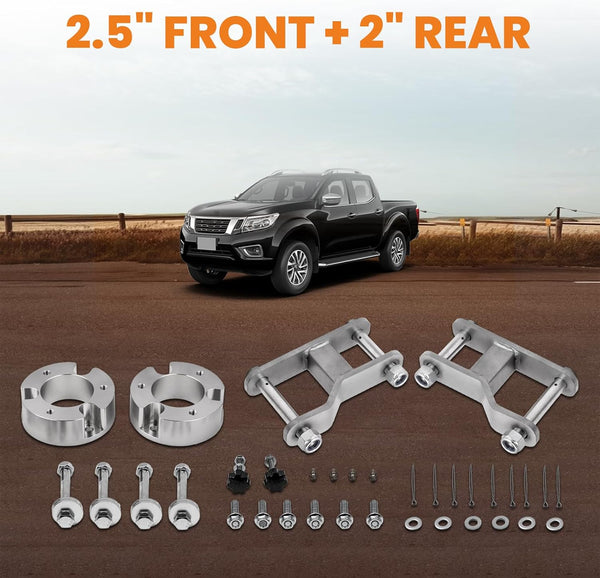 maXpeedingrods Lift Kit For Nissan Navara D40 2.5" Strut Spacers and 2" Rear Extended Shackles
