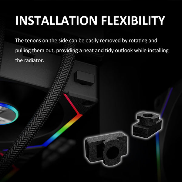 GAMDIAS 120mm ARGB PC Case Fans, Computer Case Fan, Cabless Daisy Chain Connection, Dual Infinity Mirror Lighting, Swappable Fan Blade for Reverse Airflow, Performance 30mm Thick, With Control Box