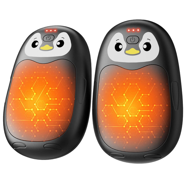 Hand Warmers Rechargeable, 8000mAh Electric Handwarmers, 2 pack Pocket HandWarmer, 3 Levels Heating, Portable for Pocket, Gloves, Golf Skiing Camping, Tech Gifts for Men Women, Black