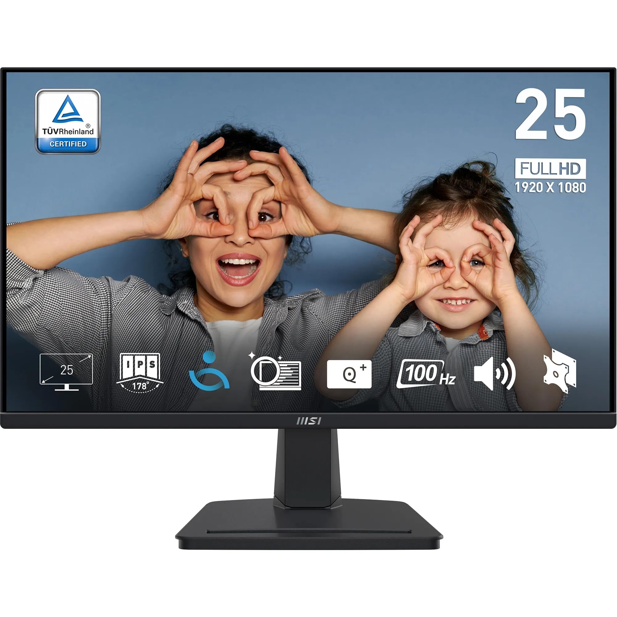 MSI PRO MP273QW E2 27 Inch WQHD Office Monitor - 2560 x 1440 IPS Panel, 100 Hz, Eye-Friendly Screen, Built-in Speakers, Tilt-Adjustable - HDMI 2.0b, DP (1.2a)