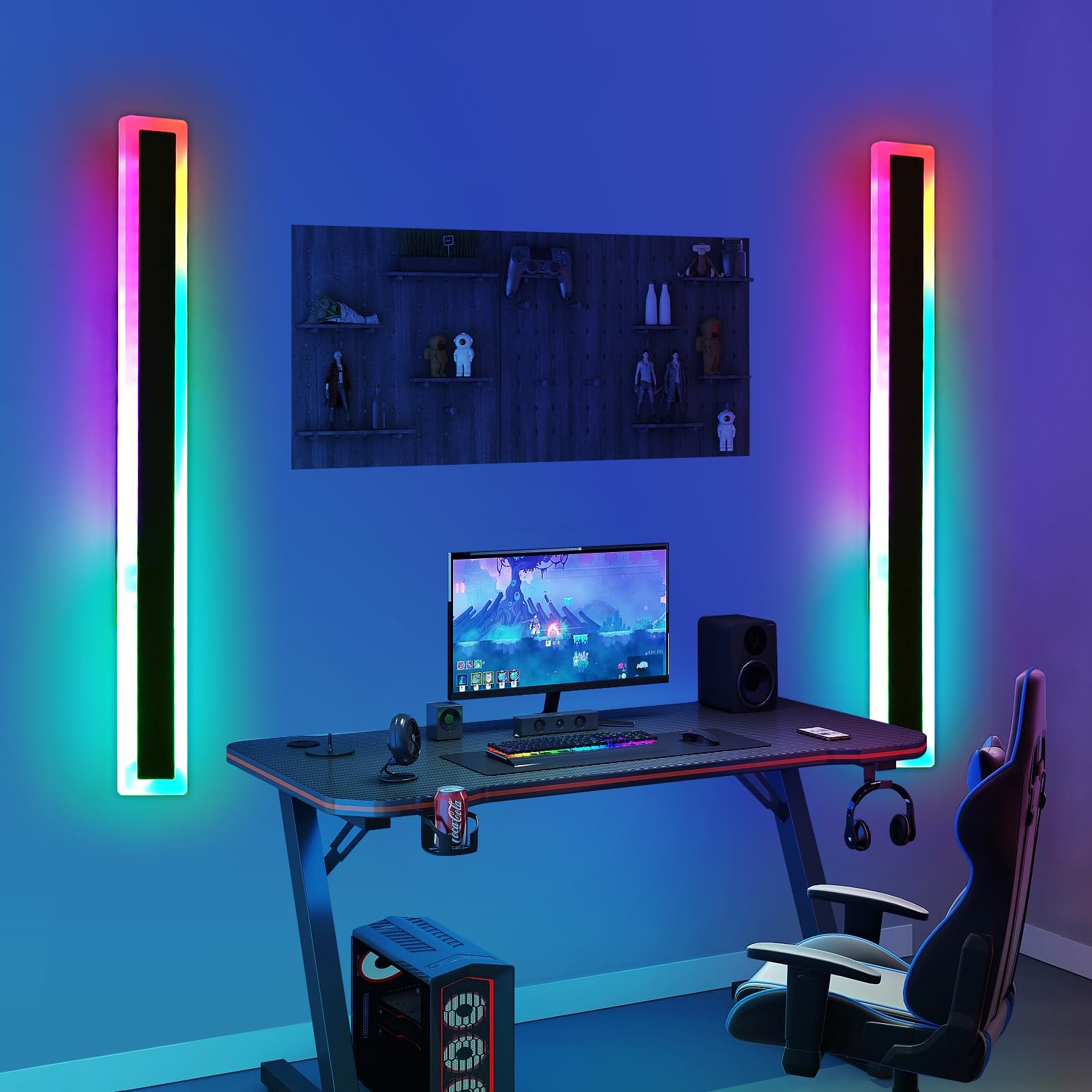 Mikeru 6500k Cool White Outdoor Wall Light, 150cm Modern Porch Wall Light, LED Vertical Long Acrylic Garden Fixture, IP65 Waterproof for Balcony, Living Room, Garage, Patio