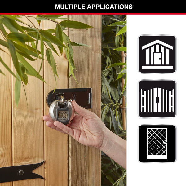 MASTER LOCK Heavy Duty Combination Padlock, Security Level 8/10, Combination, Outdoor, Stainless Steel, Weatherproof