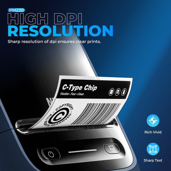 Nelko PM220 Bluetooth Thermal Label Printer, 2 Inch Portable Label Maker Machine for iOS & Android Phone, sticker printer for Clothing, Retail, Address, Barcode, Home, with 1 Roll 40x30mm（White）2 pack