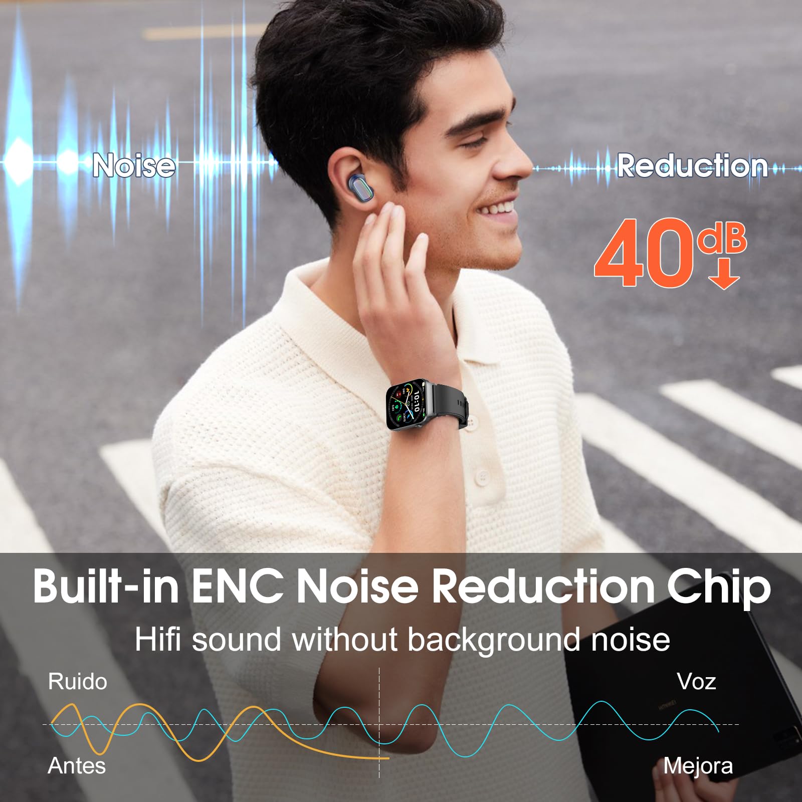 AI Language Translation Earbuds, 3-in-1 Bluetooth 5.4 Translator Headphones with 164 Real Time Languages, 40H Ear Buds with Mic and AI APP, 7 Translation Modes Ideal for Business Learning, Black