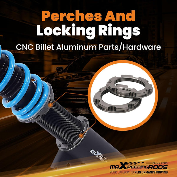 maXpeedingrods Upgrade Coilovers Kit for VW Golf MK5 MK6 2003-2012 for Jetta MK5 1.4 1.6 1.9 2.0 TDI Adjustable Suspension Kit