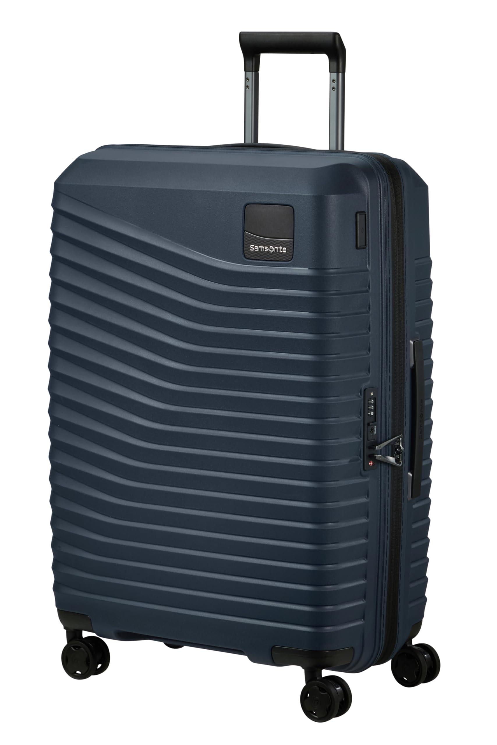 Samsonite Intuo - Spinner M, Expandable Suitcase, 69 cm, 79/87 l, Black (Black)