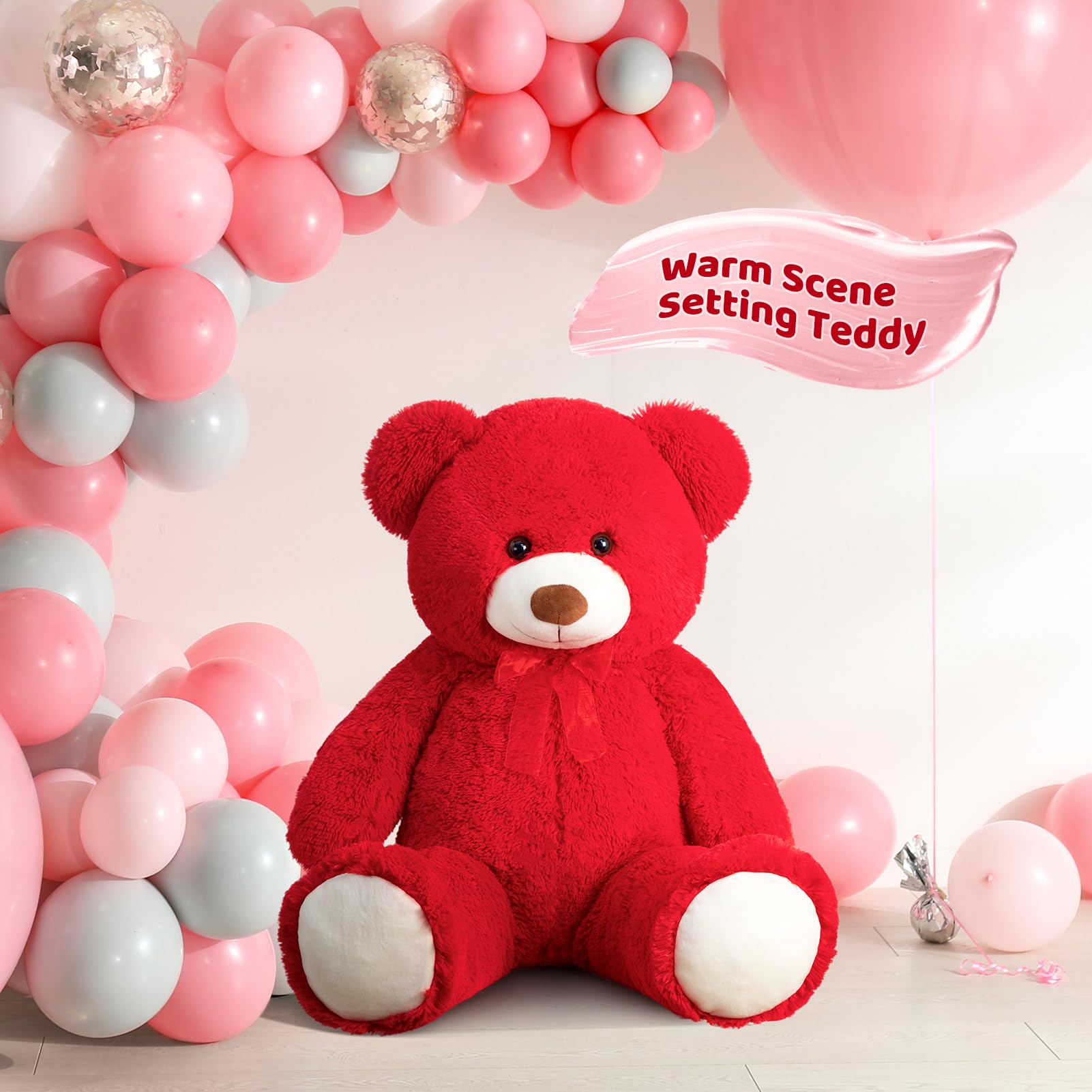 HollyHOME 150cm Giant Teddy Bear Stuffed Animal Large Soft Toys Plush Bear, Light Brown Age 3+