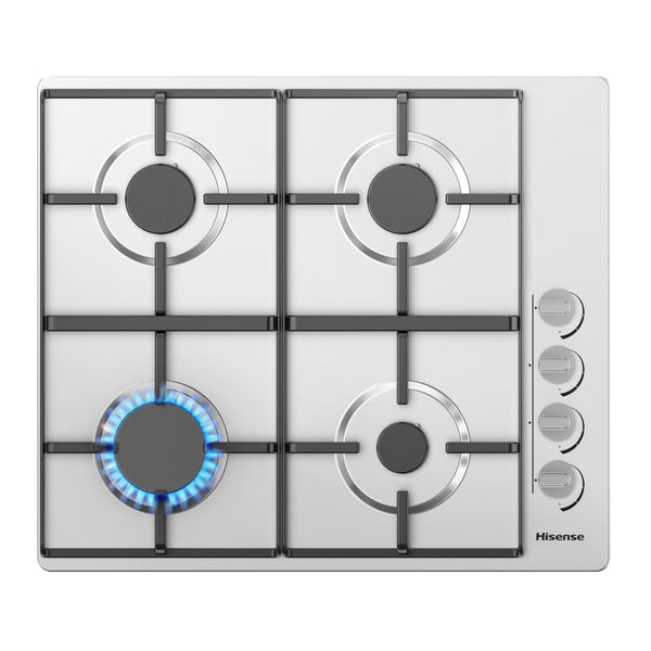 Hisense GM773XF 75cm 5 Burners Built-in Gas Hob with Easy Clean Surface, Wok Burner - Stainless steel