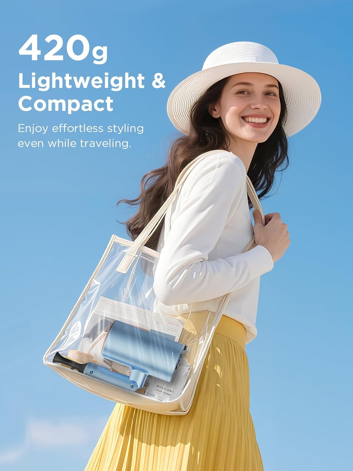 Foldable Ionic Hair Dryer 2000W Professional Blow Dryer with 2 Speed 3 Heat, Cool Shot, Diffuser & Concentrator, Styling Combs, for Men & Women, Blue