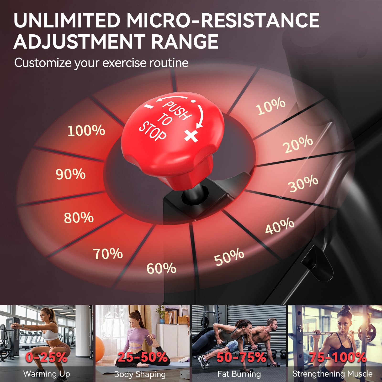 Exercise Bike Magnetic Resistance, Wenoker Spin Bike for Home Gym Use Equipment, Indoor Cycling Fitness Stationary Bike with LCD Display&Tablet Holder Cardio Training Machine