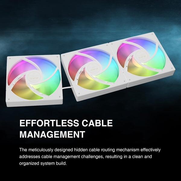 GAMDIAS CHIONE E4 240mm AIO Liquid CPU Cooler, Real-Time Digital Display Patented PWM Pump, 2 x 120mm Easy Cable Management Daisy Chained Fans w/ ARGB Sync, Intel LGA 1851/1700/1200；AMD AM5/AM4, Black