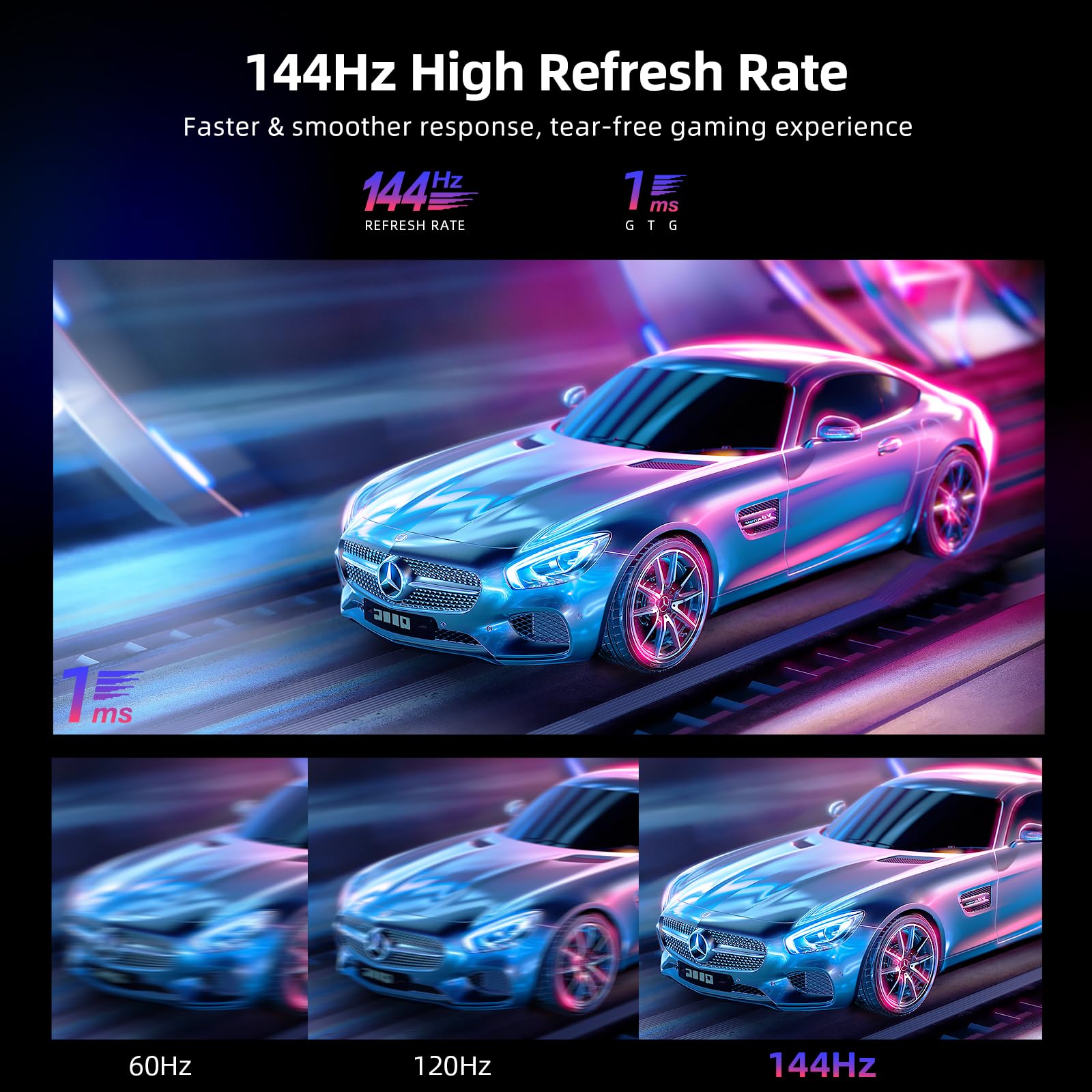 UPERFECT Portable Monitor 18.5 Inch 120Hz，Portable Gaming Monitor 1080P FHD 100% sRGB Matte Screen, IPS HDR FreeSync Speaker HDMI USB C Monitor, VESA & Smart Cover