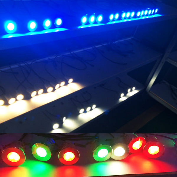 CNBRIGHTER LED Underwater Pool Lights, 3W,12V-24V DC, IP68 Waterproof,Stainless Steel Aluminum,for In-Ground Swimming Pools Steps Ponds Fountains