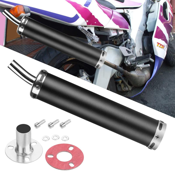 38mm 51mm Universal Motorcycle Golden Muffler Exhaust Stainless Steel Slip on Exhaust Pipe 1.5" 2" for Dirt Bike Street Bike Scooter ATV