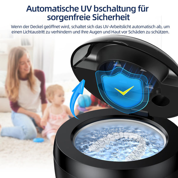 Ultrasonic Retainer Cleaner, Opilea 45kHz Retainer Cleaner Machine, 4 Modes Ultrasonic Cleaner for Dentures, Nightguards, Sport Mouth Guards, Braces, Toothbrush Heads, Jewelry