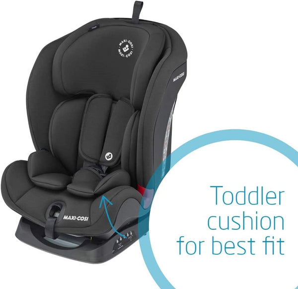 Maxi-Cosi Titan S Comfort i-Size, Breathable Comfort Fabrics, Child Car Seat, 15 months-12 years (76-150cm), ISOFIX Car Seat, 5 Recline & 13 Headrest Positions, G-CELL Protection, Authentic Black