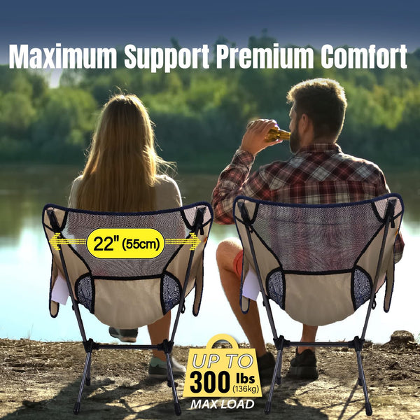 TREKOLOGY YIZI GO Camping Chair – Compact, Foldable, Lightweight 0.9 kg, 136 kg Capacity, Durable Aluminum, Quick Setup, Superior Support, Ideal for Backpacking, Beach, and Outdoor Adventures (Blue)